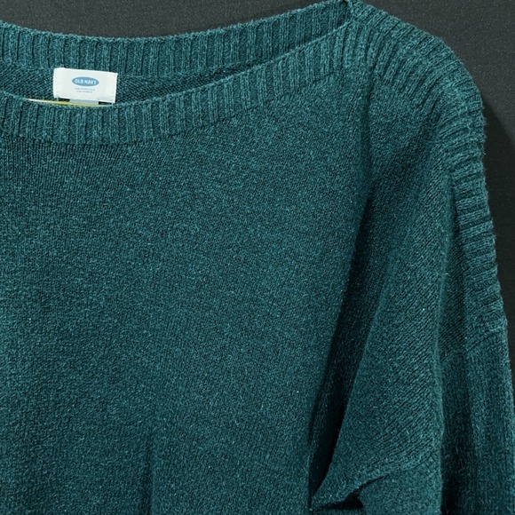 Old Navy Women's Size XXL Deep Teal Oversized High-Low Crew Boat Neck Sweater - Picture 1 of 6